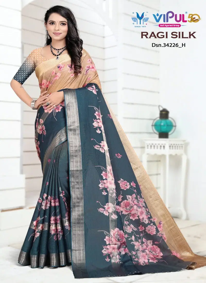 Ragi Silk 34226 By Vipul Fancy Daily Wear Saree Suppliers In India Catalog